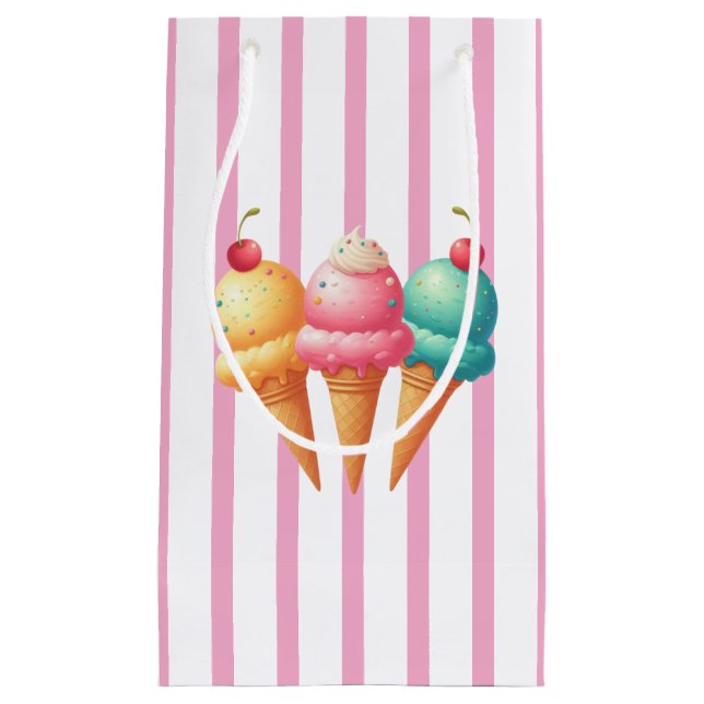 Colourful Ice cream Small Gift Bag (Front)