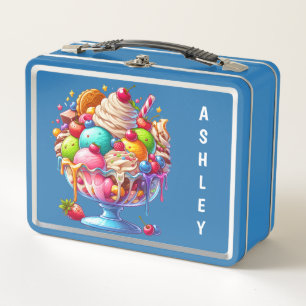 Colourful Ice Cream Sundae – Cute Dessert Metal Lunch Box