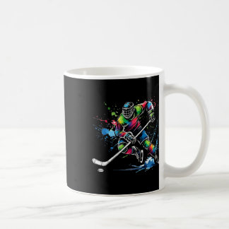 Colourful Ice Hockey Fan Player Tie Dye Colour Spl Coffee Mug