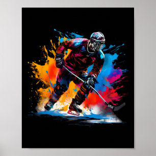 Colourful Ice Hockey  Poster
