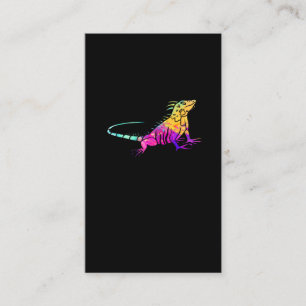 Colourful Iguana Art Zookeeping Lizard Owner Business Card