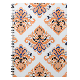 Colourful ikat pattern in vintage style. Elegant e Notebook