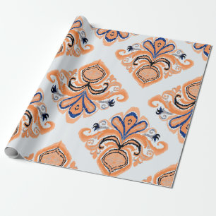 Colourful ikat pattern in vintage style. Elegant e Wrapping Paper