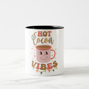 Colourful Illustrated Funny Christmas Two-Tone Coffee Mug