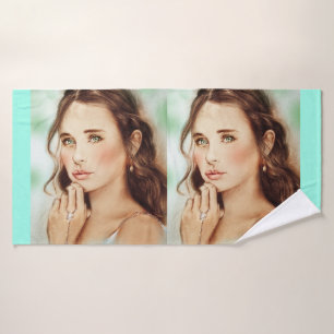 Colourful illustrated wash cloth  - Lady of Spring