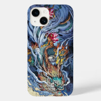 Colourful illustration of Chinese dragon, mythical