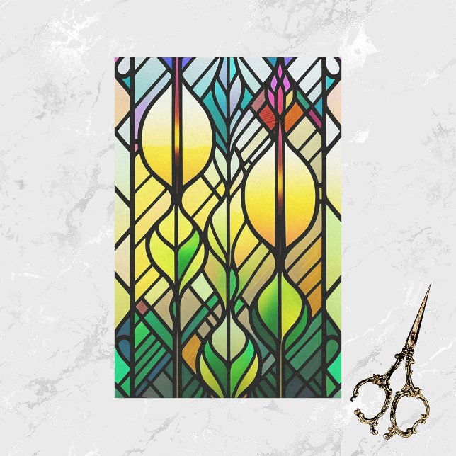 Colourful Illustration Stained Glass Tissue Paper (Creator Uploaded)