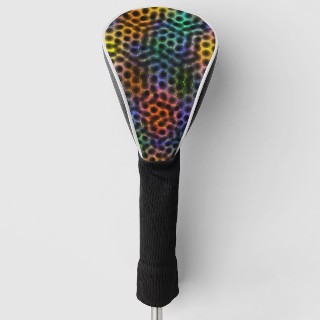 Colourful image, ball forming shapes. golf head cover (Front)