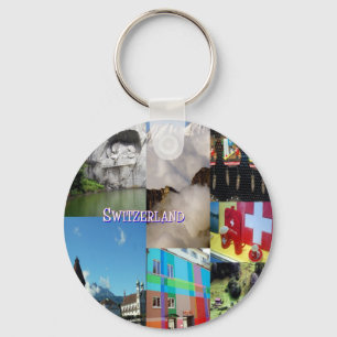 Colourful Images of Switzerland by Celeste Sheffey Key Ring