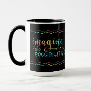 Colourful IMAGINE THE POSSIBILITIES--Editable Mug