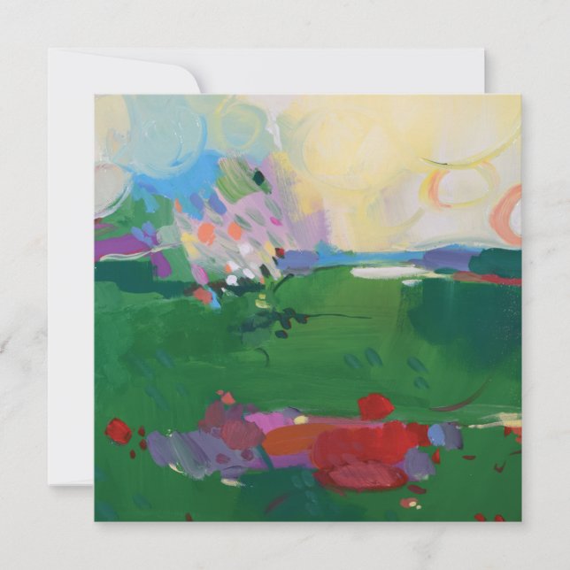 Colourful Impressionist Art Thank You Card (Front)