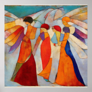 Colourful Impressionist The Light of Four Angels Poster