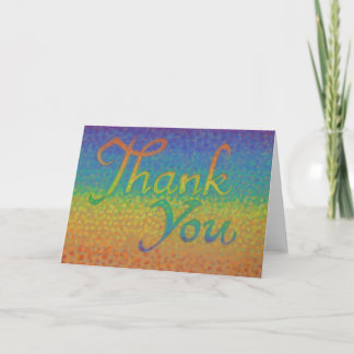 Colourful Impressionistic "Thank You" card