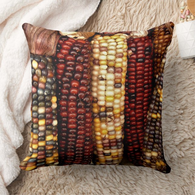 Colourful Indian Corn Kernels Photo Cushion (Blanket)