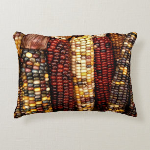 Colourful Indian Corn Kernels Photo Decorative Cushion