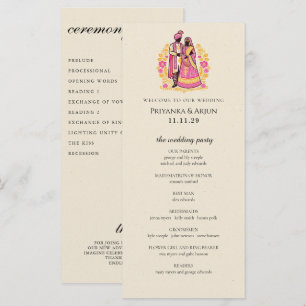 Colourful Indian Couple Ceremony Program