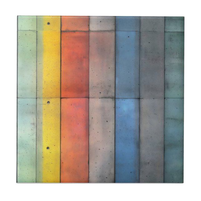 Colourful Industrial Pattern Tile (Front)