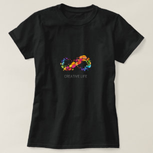 Colourful Infinity Heart "Creative Life" T-Shirt -