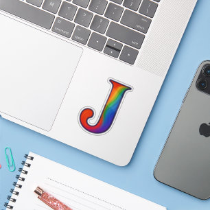Colourful Initial Alphabet Letter J