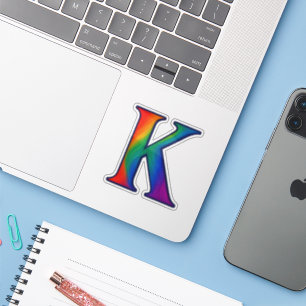 Colourful Initial Alphabet Letter K