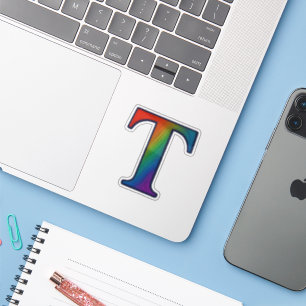 Colourful Initial Alphabet Letter T