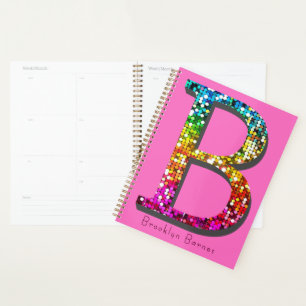 Colourful Initial B and Monogram Planner