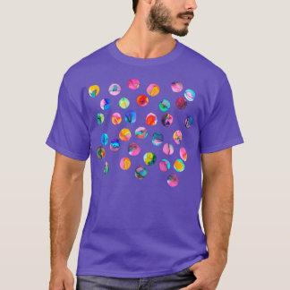 Colourful Ink Dots Multicolored T-Shirt