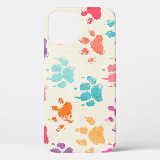 Colourful ink, messy dog paws Case-Mate iPhone case (Back)