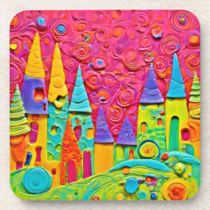 Colourful Innovative Clay Creation Coaster