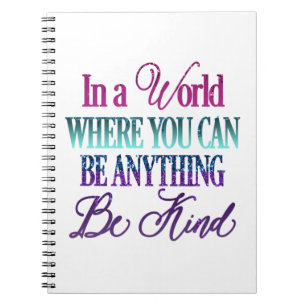 Colourful Inspirational Glitter Notebook