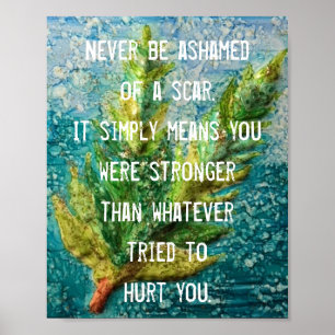 Colourful Inspirational Leaf Poster - 8"x10"