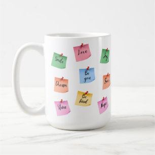 Colourful Inspirational Sticky Notes Coffee Mug