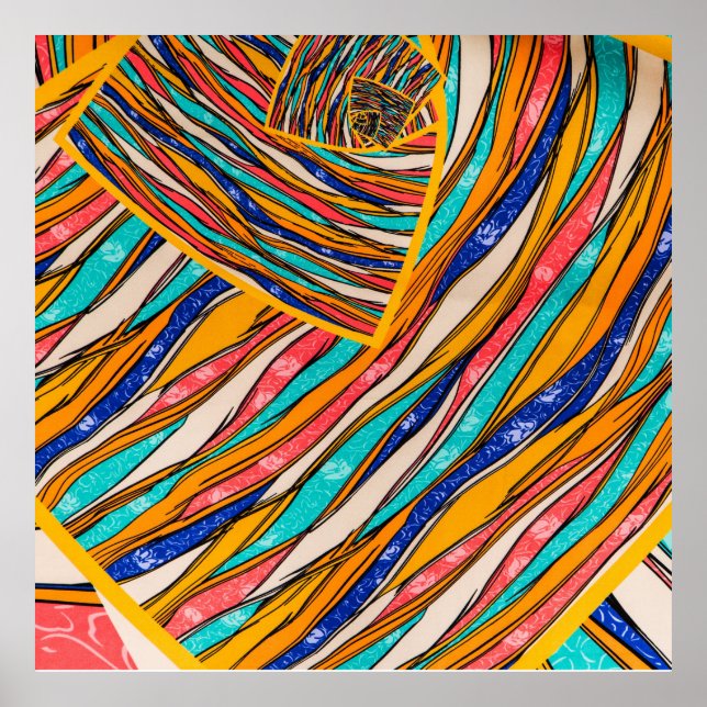 Colourful interlocking lines poster (Front)