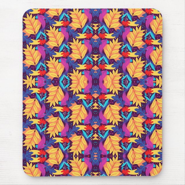 Colourful intricate geometric pattern  mouse mat (Front)