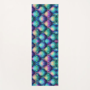 Colourful/iridescent aquatic scales yoga mat