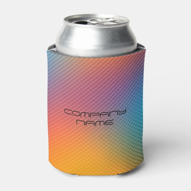 Colourful iridescent holographic background can cooler (Can Front)