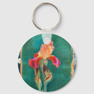 Colourful Iris Flower Key Ring