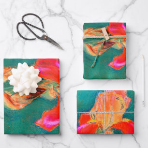Colourful Iris Flower Wrapping Paper Sheet