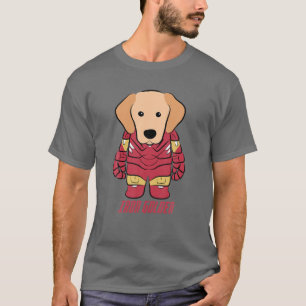 Colourful Iron Golden Retriever Funny Puppy Pet Lo T-Shirt