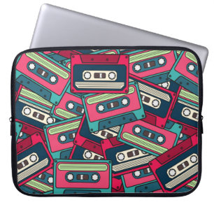 Colourful Irregular Seamless Cassette Pattern. Uni Laptop Sleeve