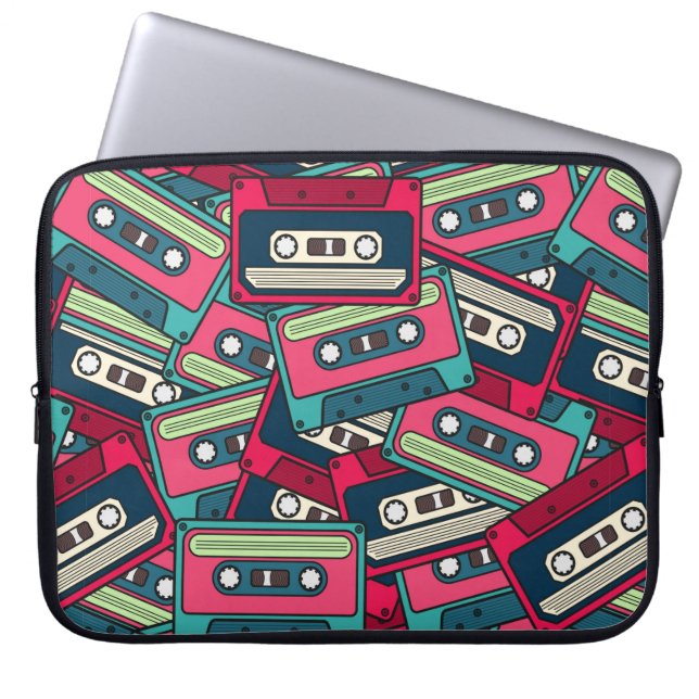 Colourful Irregular Seamless Cassette Pattern. Uni Laptop Sleeve (Front)