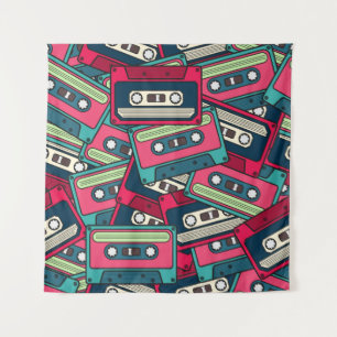 Colourful Irregular Seamless Cassette Pattern. Uni Tapestry