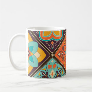Colourful Islamic-inspired patchwork tile. Coffee Mug
