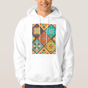 Colourful Islamic-inspired patchwork tile. Hoodie
