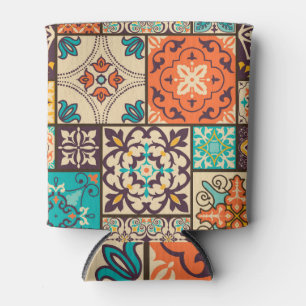 Colourful Islamic Patchwork: Vintage Tile. Can Cooler