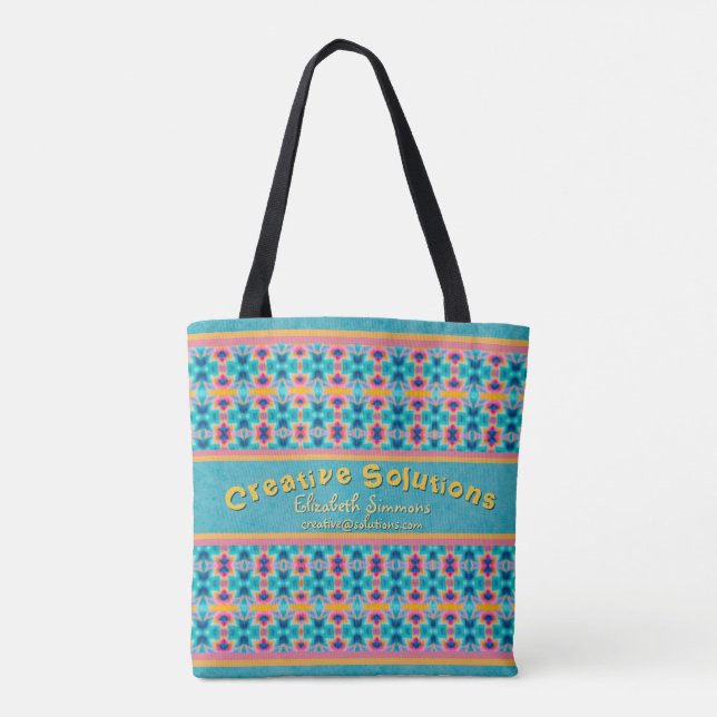 Colourful Island Tribal  Tote Bag (Back)