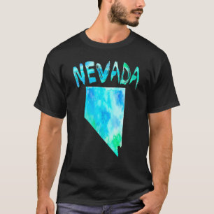 Colourful Isolated Nevada State Map In Watercolor T-Shirt