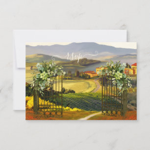 Colourful Italian Country Wedding RSVP Card