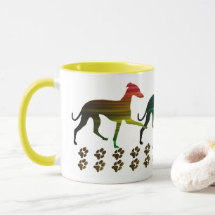 Colourful Italian Greyhounds Mug