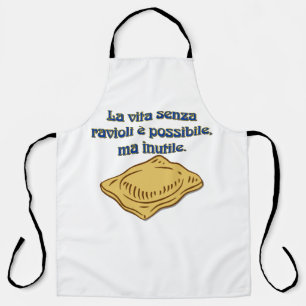 Colourful italian La vita senza raviol e possible Apron